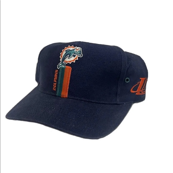Vintage 1990's Miami Dolphins Logo Athletic NFL Pro Line Adjustable Hat NWOT - Picture 3 of 6